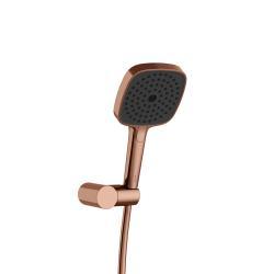 VitrA Prime Square Elduşu Takımı — 3 Fonksiyonlu, 130 mm, Soft Bakır