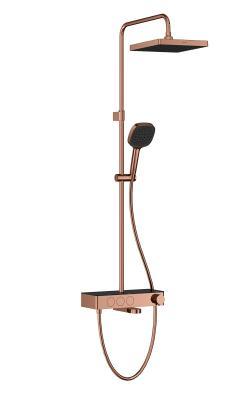 VitrA Core Square Duş Sistemi — Termostatik Banyo Bataryalı, Soft Bakır