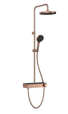 VitrA Core Round Duş Sistemi — Termostatik Duş Bataryalı, Soft Bakır