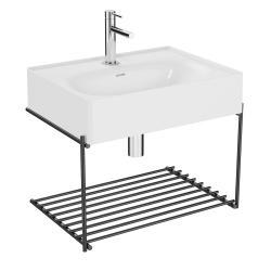 VitrA Equal Lavabo Dolabı — 60 cm, raflı beyaz lavabolu