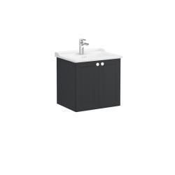 VitrA Root Classic Lavabo Dolabı — 60 cm, iki kapaklı klasik lavabo, mat grafit