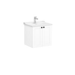 VitrA Root Classic Lavabo Dolabı — 60 cm, iki kapaklı klasik lavabo, mat beyaz