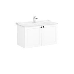 VitrA Root Classic Lavabo Dolabı — 100 cm, iki kapaklı klasik lavabo, mat beyaz