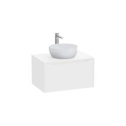 VitrA Integra Square Lavabo Dolabı — 80 cm, bir çekmeceli çanak lavabo uyumlu, mat beyaz, lavabosuz