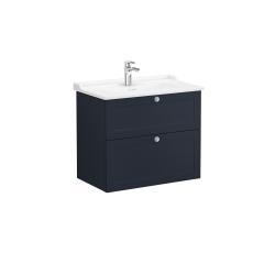 VitrA Root Classic Lavabo Dolabı — 80 cm, iki çekmeceli klasik lavabo, mat lacivert