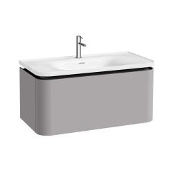 VitrA Glora Lavabo Dolabı — 100 cm, bir çekmeceli etajerli lavabolu, mat taş gri