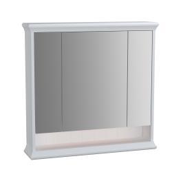 VitrA Valarte Aynalı Banyo Dolabı — 80 cm, üç kapaklı mat beyaz