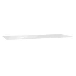 VitrA Origin Tamamlayıcı Tezgah — 120 cm, cam armatür delikli, sol sifon delikli, beyaz