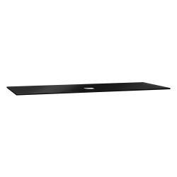VitrA Origin Tamamlayıcı Tezgah — 120 cm, cam armatür deliksiz, orta sifon delikli, siyah