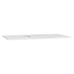 VitrA Origin Tamamlayıcı Tezgah — 90 cm, neolith armatür deliksiz, sol sifon delikli, calacatta silk