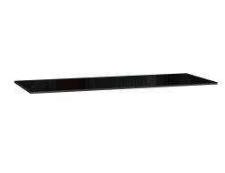 VitrA Origin Tamamlayıcı Tezgah — 120 cm, cam armatür deliksiz, sifon deliksiz, siyah