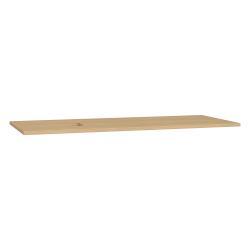 VitrA Origin Tamamlayıcı Tezgah — 120 cm, ahşap armatür deliksiz, sol sifon delikli, açık meşe
