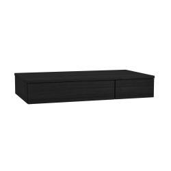 VitrA Origin Alt Ünite — 90 cm, iki çekmeceli hareli siyah meşe, sol
