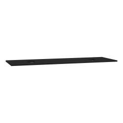 VitrA Origin Tamamlayıcı Tezgah — 150 cm, ahşap armatür deliksiz, çift sifon delikli, hareli siyah meşe