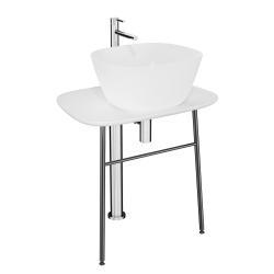 VitrA Plural Tezgah Ünitesi — 70 cm, serbest, alçak mat beyaz seramik tezgah, lavabosuz