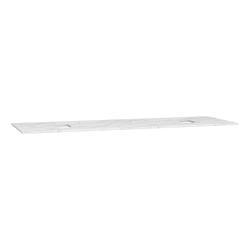 VitrA Origin Tamamlayıcı Tezgah — 150 cm, neolith armatür deliksiz, çift sifon delikli, calacatta silk