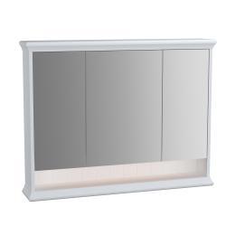 VitrA Valarte Aynalı Banyo Dolabı — 100 cm, üç kapaklı mat beyaz