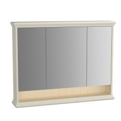 VitrA Valarte Aynalı Banyo Dolabı — 100 cm, üç kapaklı mat fildişi