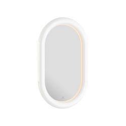 VitrA Liquid Düz Ayna — 50 cm, aydınlatmalı seramik çerçeveli, beyaz