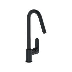 VitrA Root Round Eviye Bataryası — Mat Siyah