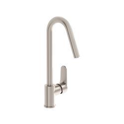 VitrA Root Round Eviye Bataryası — Fırçalı Nikel