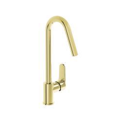 VitrA Root Round Eviye Bataryası — Yuvarlak Soft Altın
