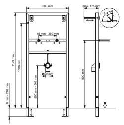 Visam Asma Lavabo Konsolu Esnek Bağlantılı 50x115-139 cm uygulama örneği