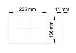 Visam Alinda Kumanda Paneli İki Kademeli 22,5x16,6 cm Mat Altın uygulama örneği