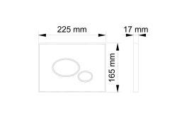 Visam Perge Kumanda Paneli İki Kademeli 22,5x16,5 cm Mat Krom uygulama örneği