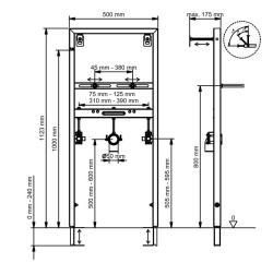Visam Lavabo Konsolu (Musluk Bağlantılı) 50x112,3 cm