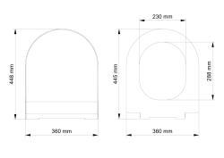 Visam Açelya İnce Duroplast Yavaş Kapanan Klozet Kapağı 44,8x36 cm Beyaz