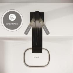 VitrA Suit Lavabo Bataryası — Üstten, Parlak Siyah