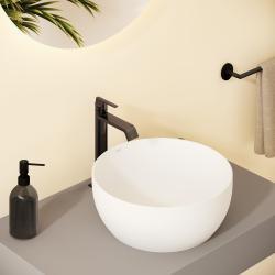 VitrA Suit Lavabo Bataryası — Üstten, Yüksek, Parlak Siyah