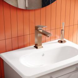VitrA Minimax Square Lavabo Bataryası — Yüksek, Soft Bakır
