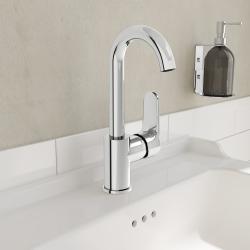 VitrA Root Round Lavabo Bataryası — Döner Borulu, Krom (5,0)