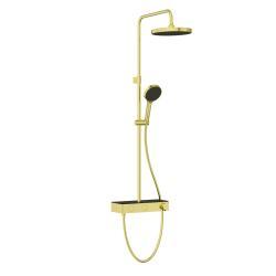VitrA Core Round Duş Sistemi — Termostatik Duş Bataryalı, Soft Altın
