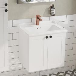 VitrA Root Classic Lavabo Dolabı — 60 cm, iki kapaklı klasik lavabo, mat beyaz