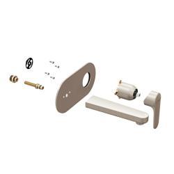 VitrA Root Round Ankastre Lavabo Bataryası — Sıva Üstü Grubu, Fırçalı Nikel