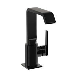 VitrA Suit Lavabo Bataryası — Yandan, Parlak Siyah