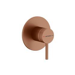 VitrA Minimax Round Ankastre Duş Bataryası Fırçalı Soft Bakır A4371024