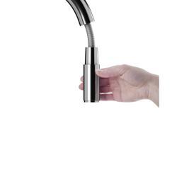 VitrA Shift T20 C Tipi Pull-Down Eviye Bataryası — Krom