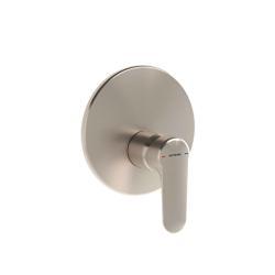 VitrA Root Round Ankastre Duş Bataryası Fırçalı Nikel Termostatik Bataryalar