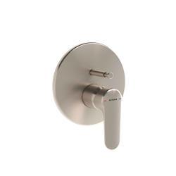 VitrA Root Round Ankastre Banyo Bataryası Fırçalı Nikel Termostatik Bataryalar