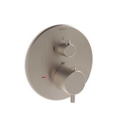 VitrA Origin Ankastre Termostatik Duş Bataryası Fırçalı Nikel 3,6 x 13,8 x 15