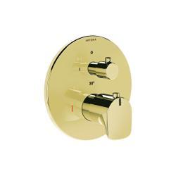 VitrA Root Round Ankastre Termostatik Duş Bataryası Altın