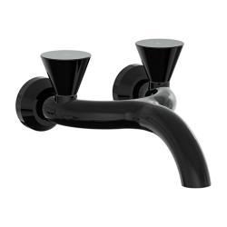 VitrA Liquid Duvardan Lavabo Bataryası Parlak Siyah