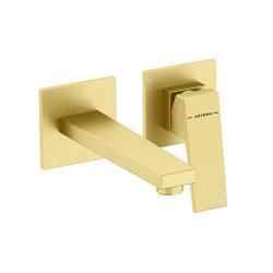 VitrA Minimax Square Ankastre Lavabo Bataryası Fırçalı Altın A4359225
