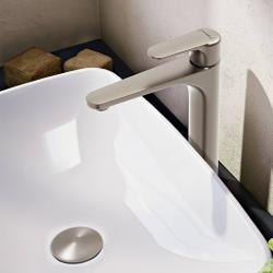 VitrA Root Round Lavabo Bataryası — Çanak, Fırçalı Nikel