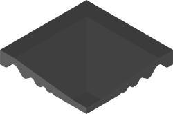 VitrA 10x10, Uni, Trim, Siyah