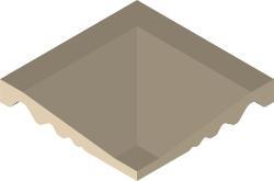 VitrA 10x10, Uni, Döküm, Fildişi